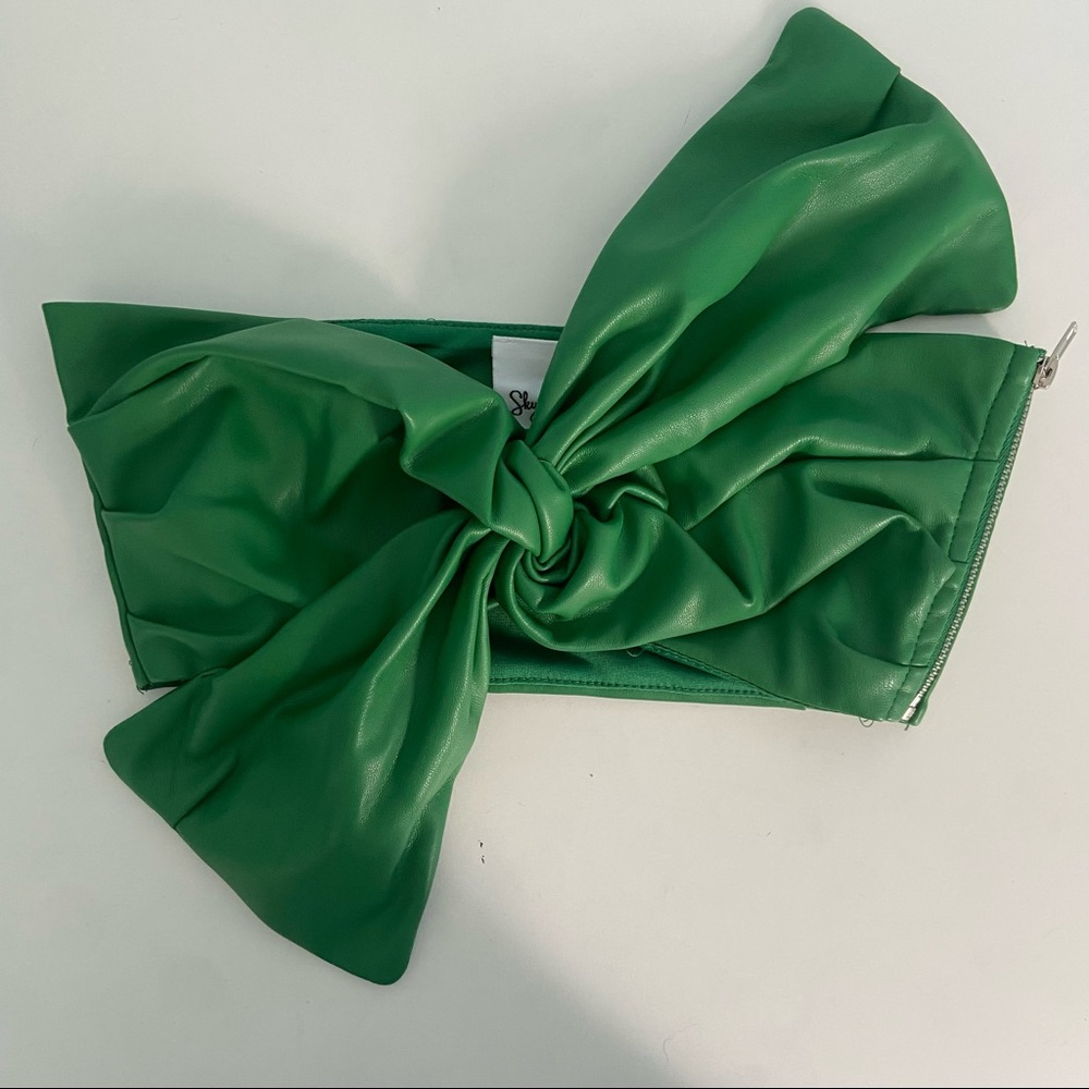 Isabelle’s Cabinet - Formal Invite Faux Green Leather Top